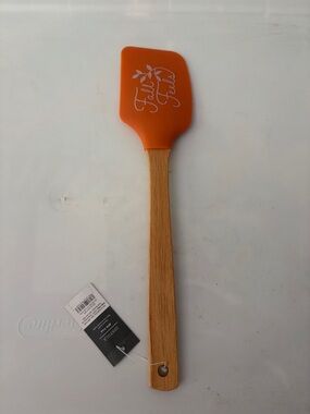 Threshold Orange Silicone Spatula with Wood Handle set of 2